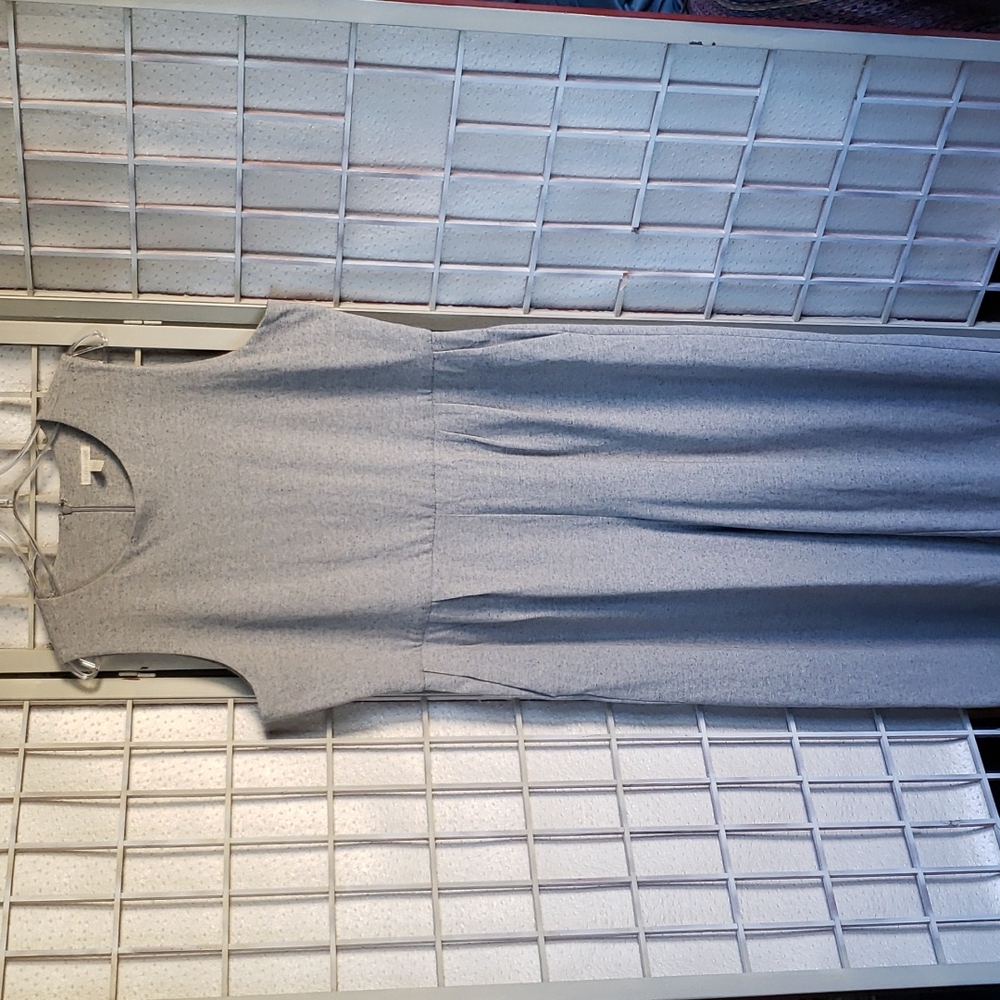Eileen Fisher gray sleeveless wide leg jumper XL